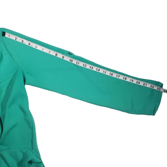 Metaphor Pullover Long Sleeve Teal Green Blouse Size Small - Picture 9 of 10
